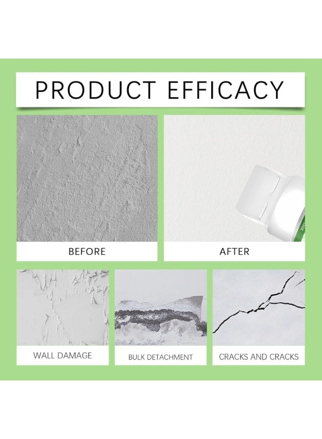MAKINGTEC White Touch Up Paint for Walls - Wall Rolling Paint Water-Based Low VOC Formula with Roller Brush - No Odor Ceiling & Flat Wall Repair Kit - Image 2